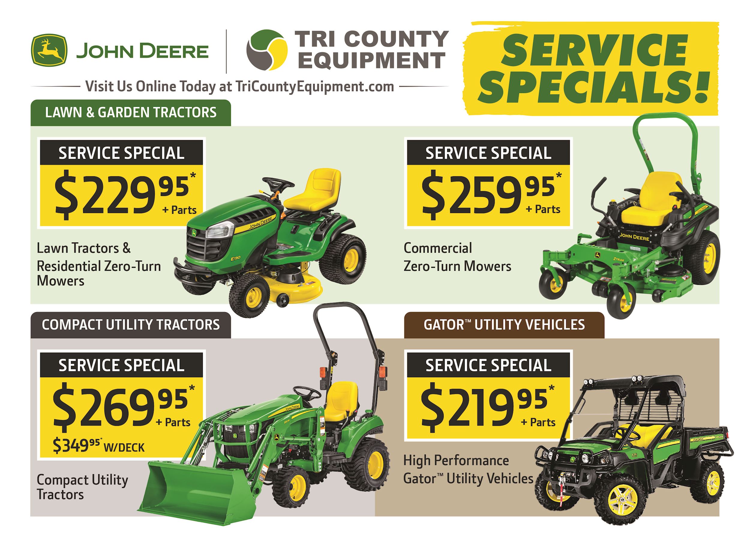 Service Specials Tri County Equipment